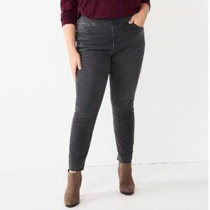 Sonoma Plus Goods For Life Jeggings Grey Wash Fitted Breathable Stretch SZ 16W